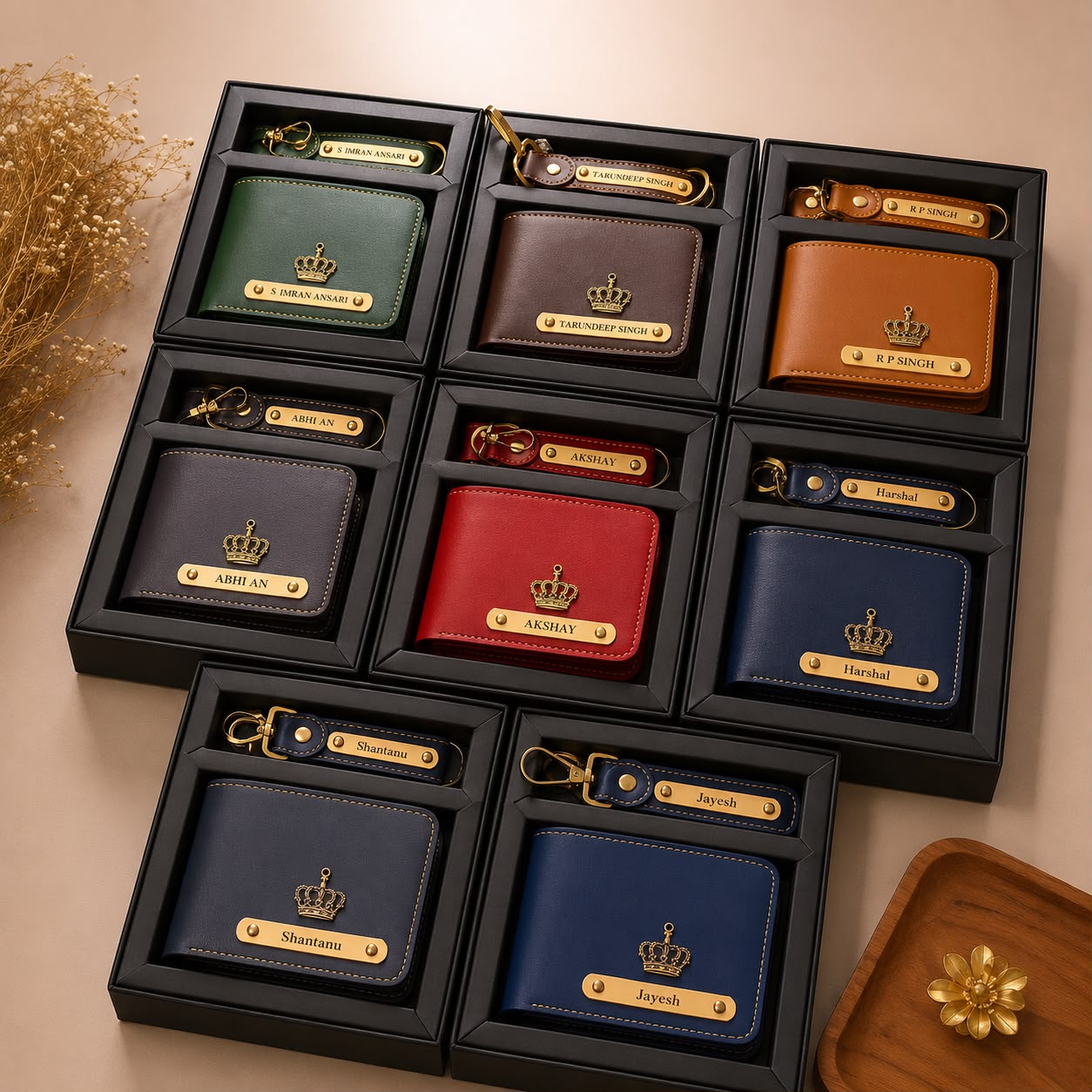 Personalised Wallet & Keychain Combo for Men - Image 6