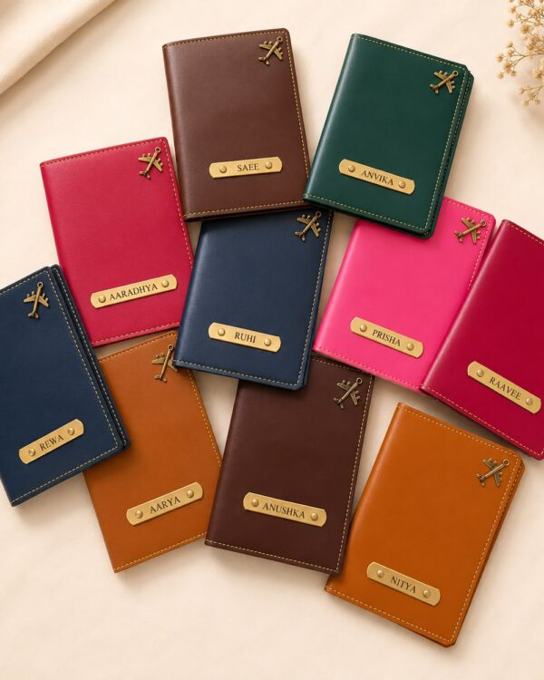 Personalised Leather Passport Cover