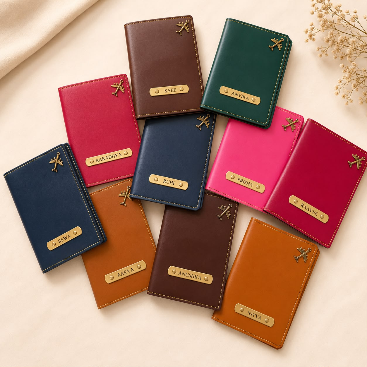 Personalised Leather Passport Cover