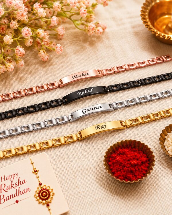 Personalized Bracelet Rakhi with Name