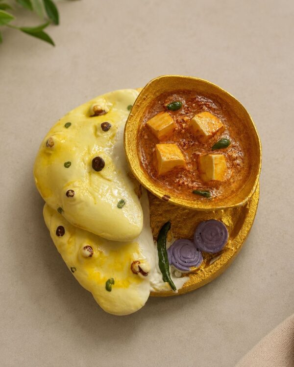 Paneer Kulcha Miniature Food 3D Fridge Magnet