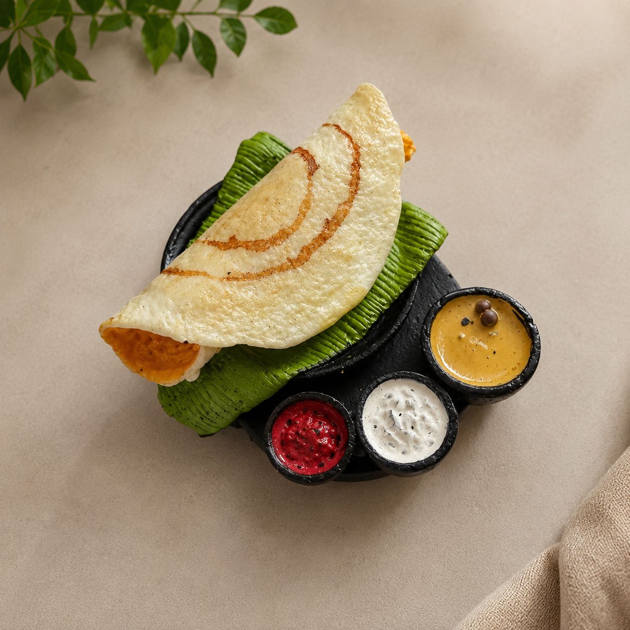 Dosa Miniature Food 3D Fridge Magnet