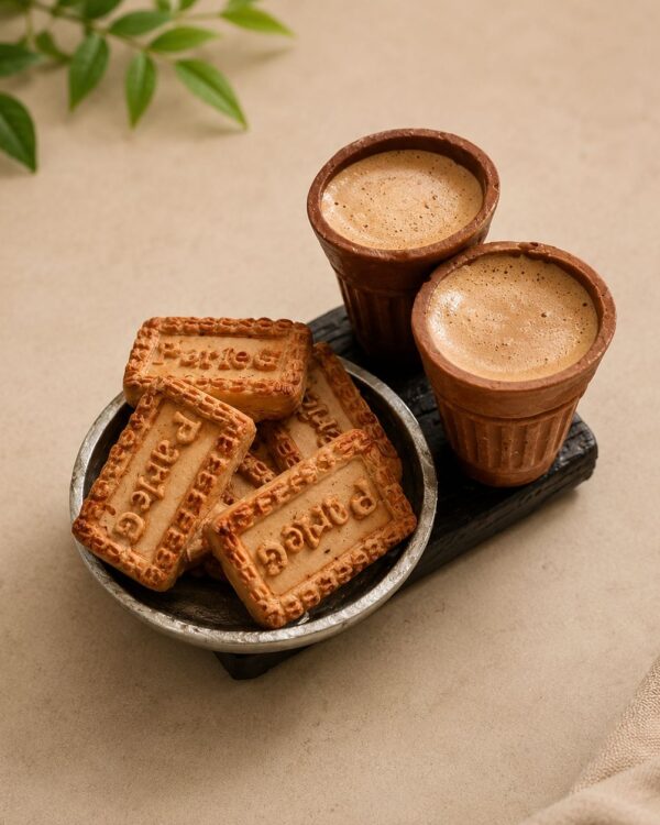Kulhad Chai Biscuit Miniature Food 3D Fridge Magnet