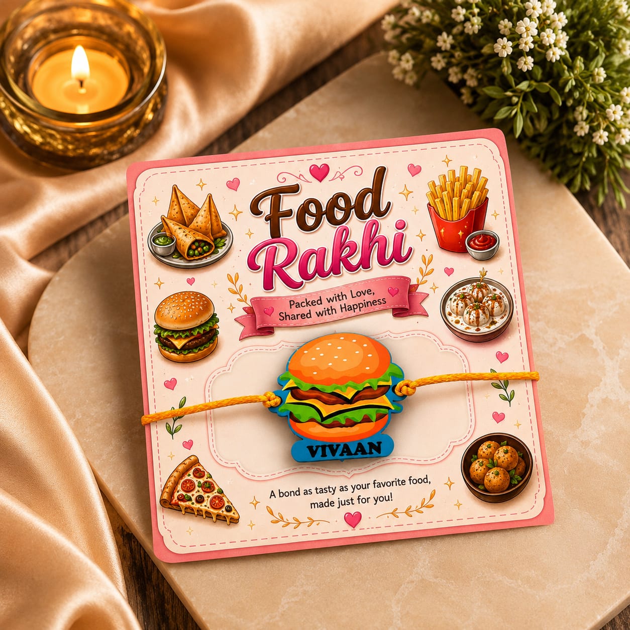 Personalised Food Miniature Rakhi