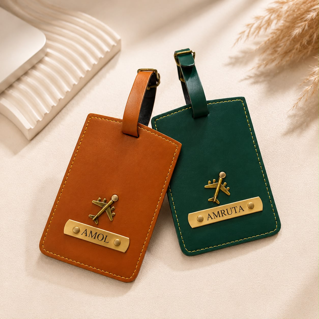 Personalised Leather Luggage Tag