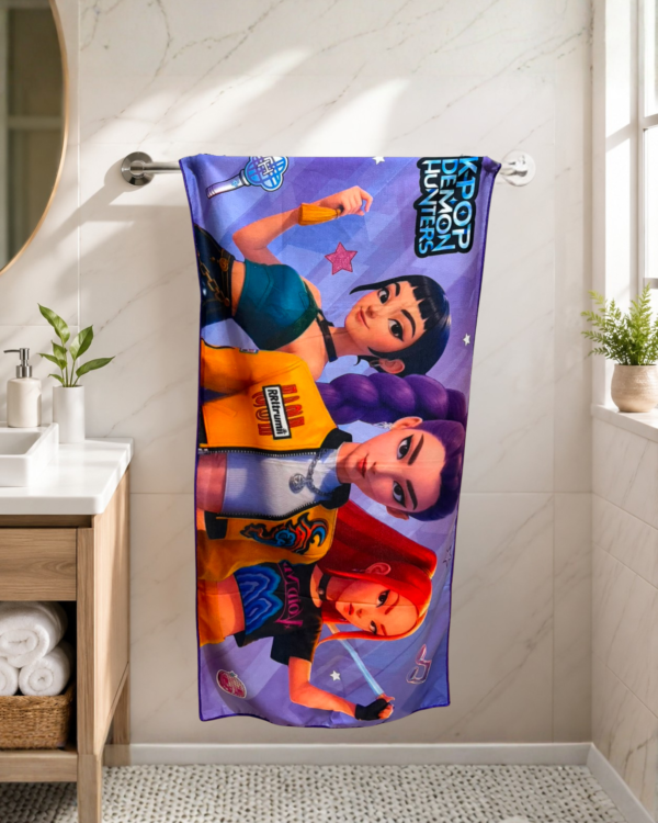 K-POP Theme Soft Bath Towel for Kids – 54x28 Inch
