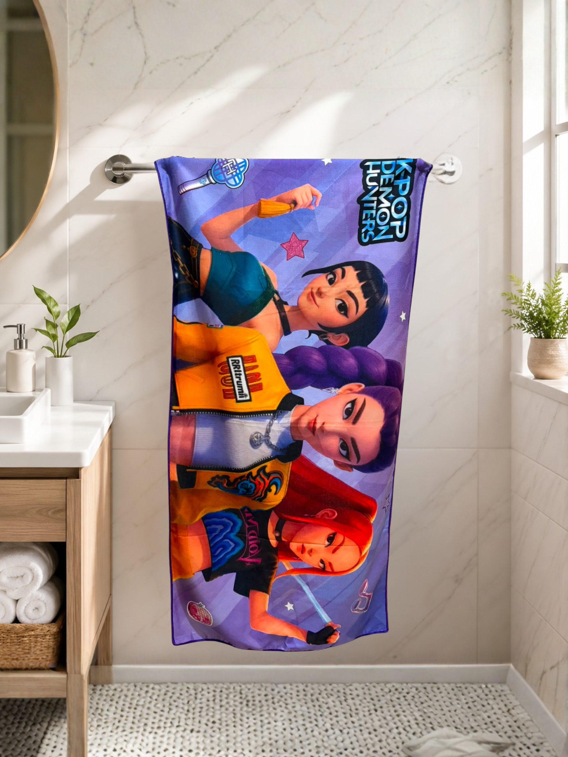 K-POP Theme Soft Bath Towel for Kids – 54x28 Inch