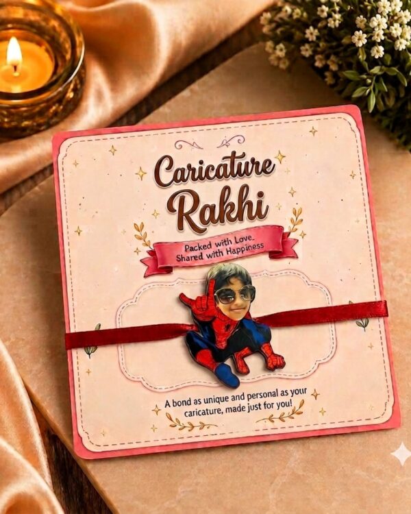 Personalised Photo Caricature Theme Rakhi