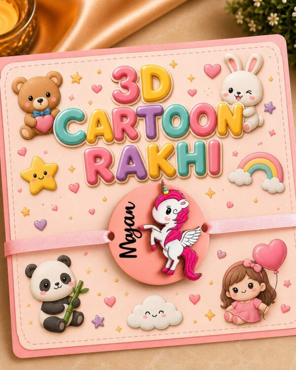 Personalised 3d Cartoon Rakhi