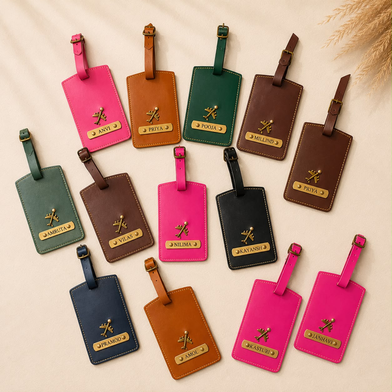 Personalised Leather Luggage Tag - Image 3
