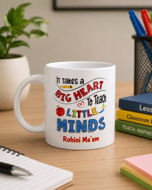 Personalised Ceramic Mug with Name for Teacher