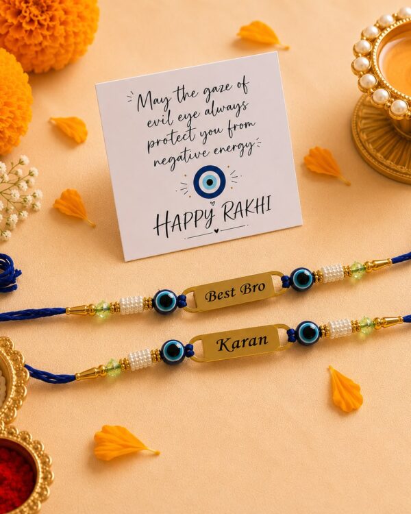 Personalized Evil Eye Rakhi with Name