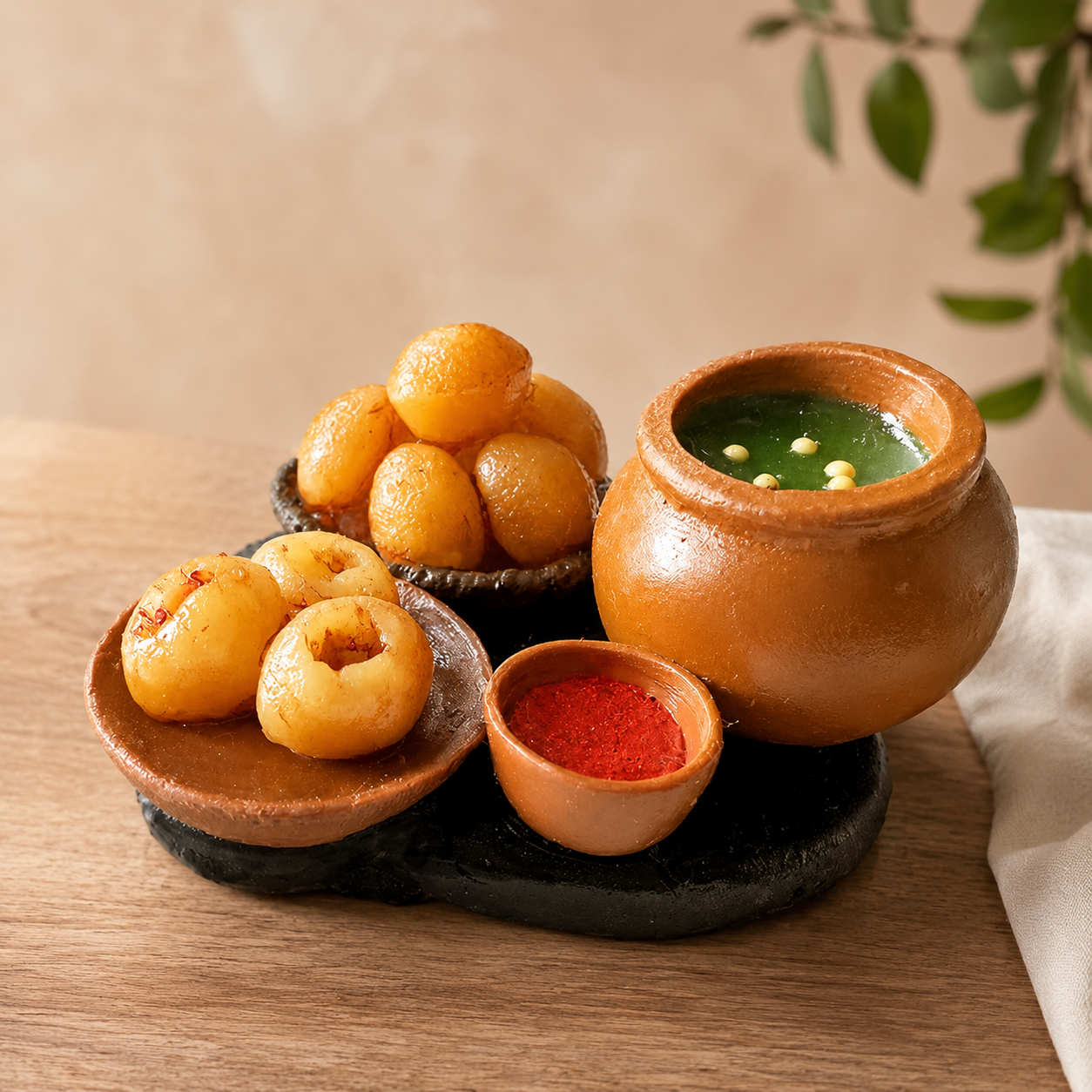Golgappa (panipuri) Miniature Food 3D Fridge Magnet