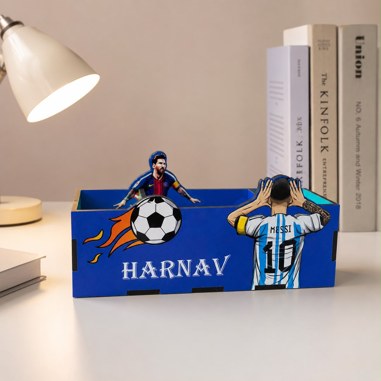 Customised Theme Wooden Pen Stand with Name - Image 7