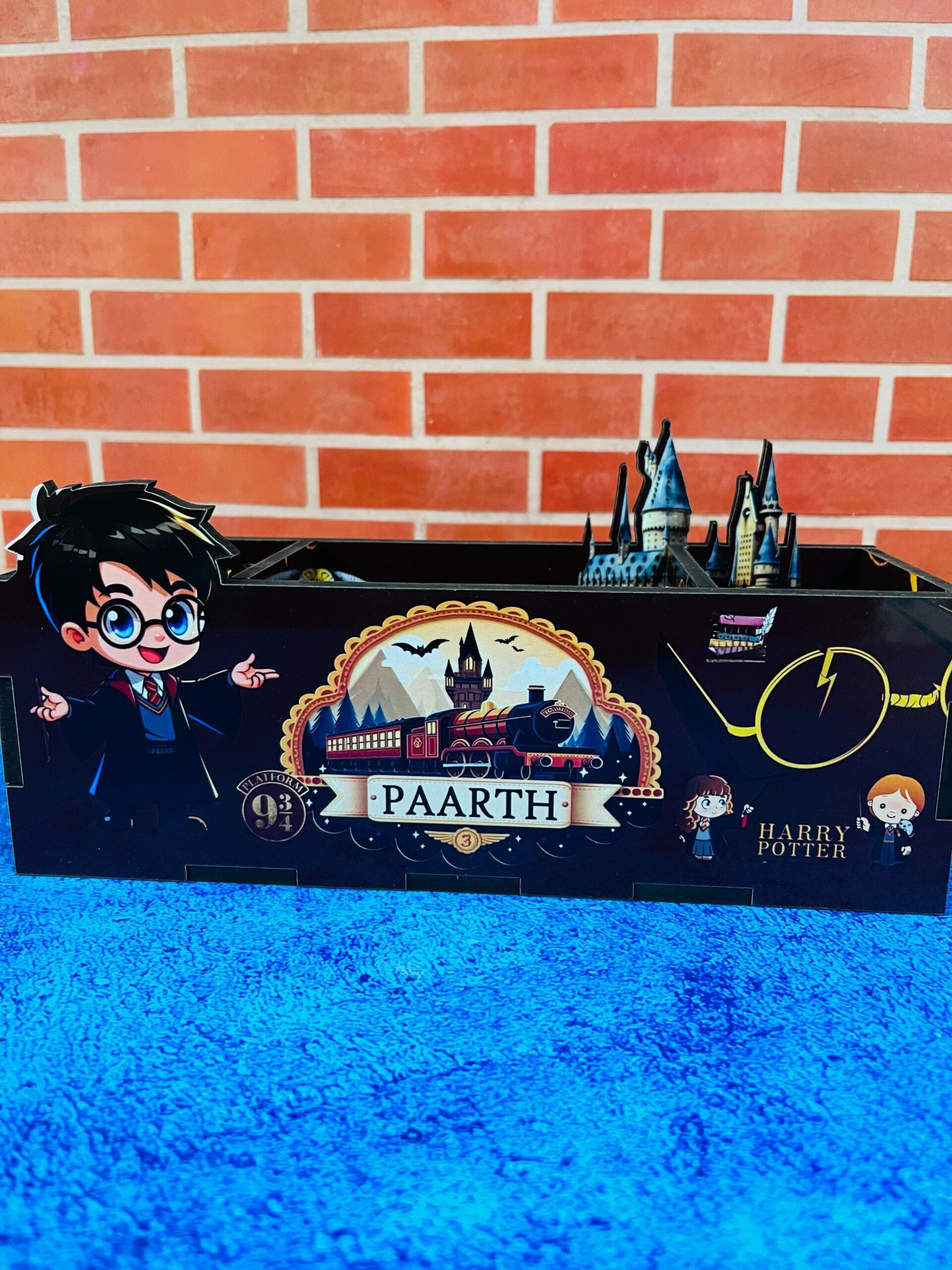 Customised Theme Wooden Pen Stand with Name - Image 8