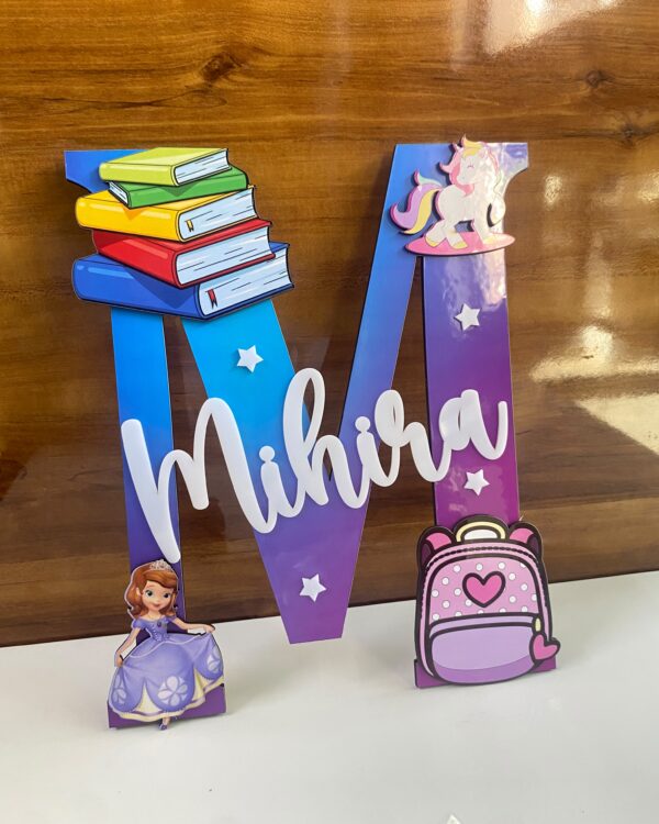 Personalised Alphabet Name Plate for Kids