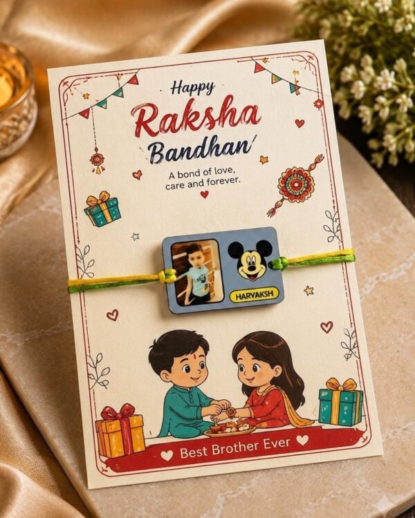 Kids Cartoon Rakhi with Name and Picture