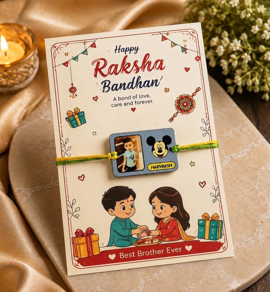 Kids Cartoon Rakhi with Name and Picture