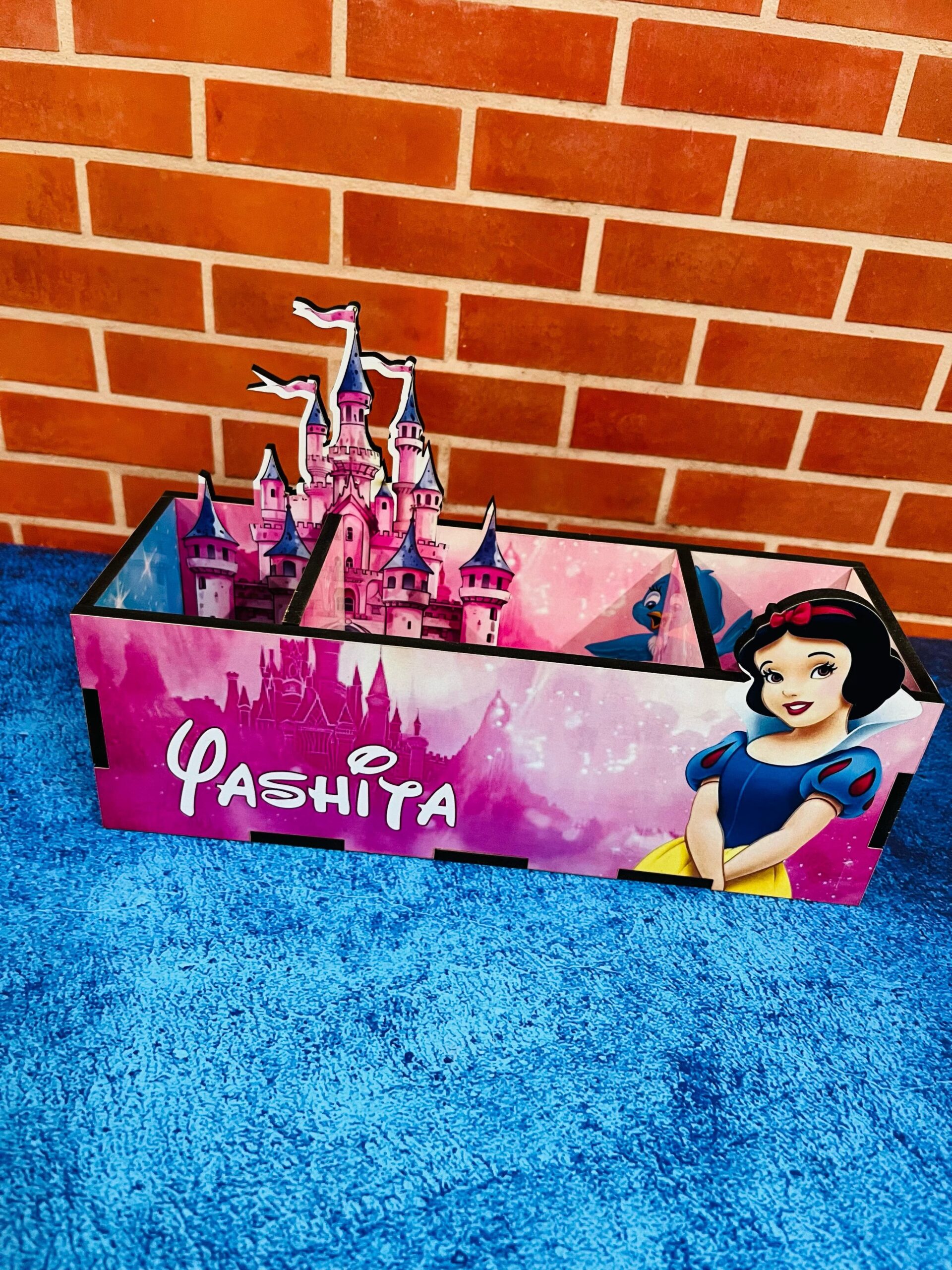 Customised Theme Wooden Pen Stand with Name - Image 9
