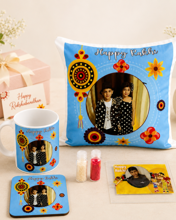 Personalised Photo Rakhi Gift Hamper (5-in-1 Set)