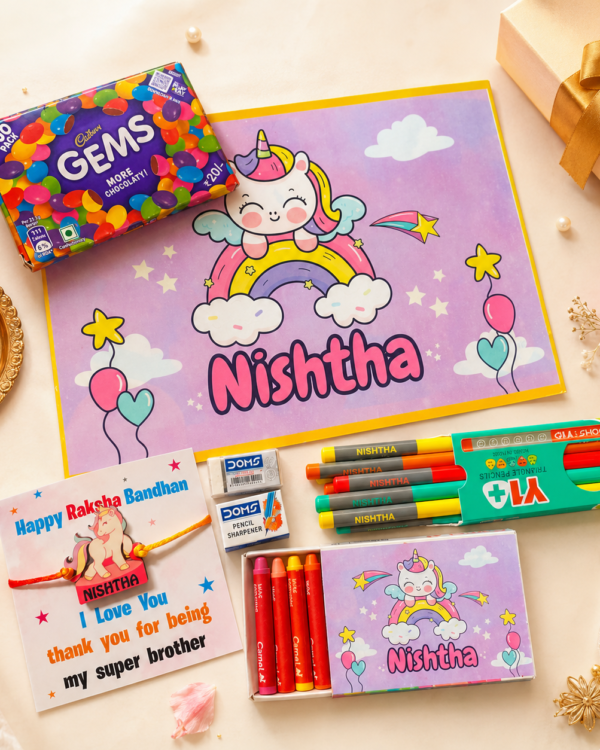 Personalised Drawing Set Rakshabandhan Gift For Kids