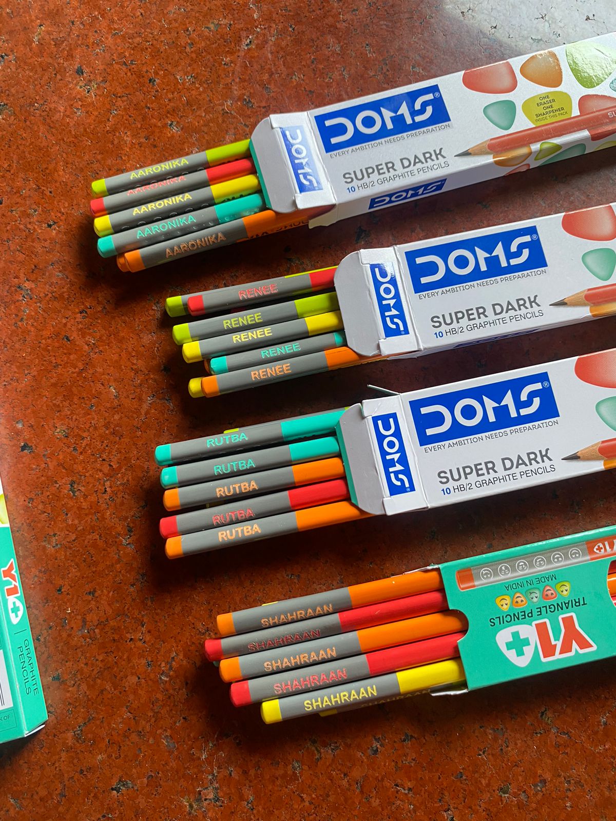 Personalized Pencils with Name Engraving – Set of 10 - Image 2