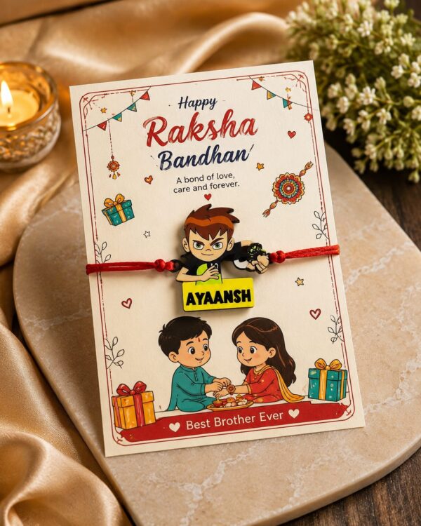 Kids Cartoon Rakhi with Name