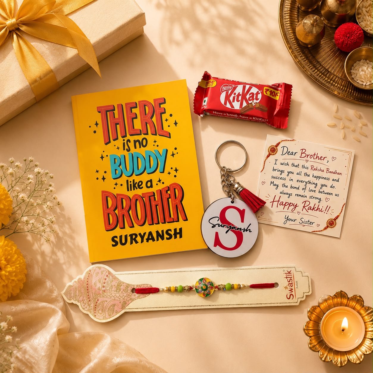 There's no buddy like a Brother - Personalised Rakhi Hamper