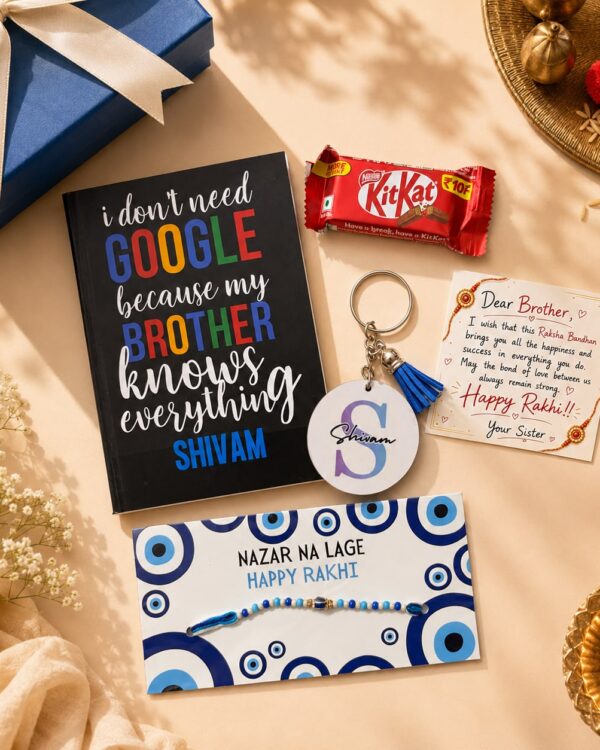 I Don't need Google, my Brother knows everything - Personalised Rakhi Hamper