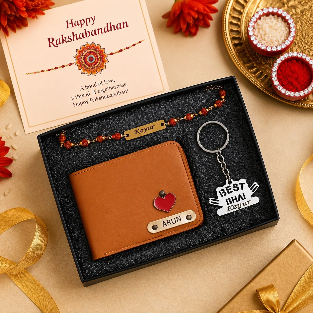 Personalized Rakhi Gift Combo for Brother