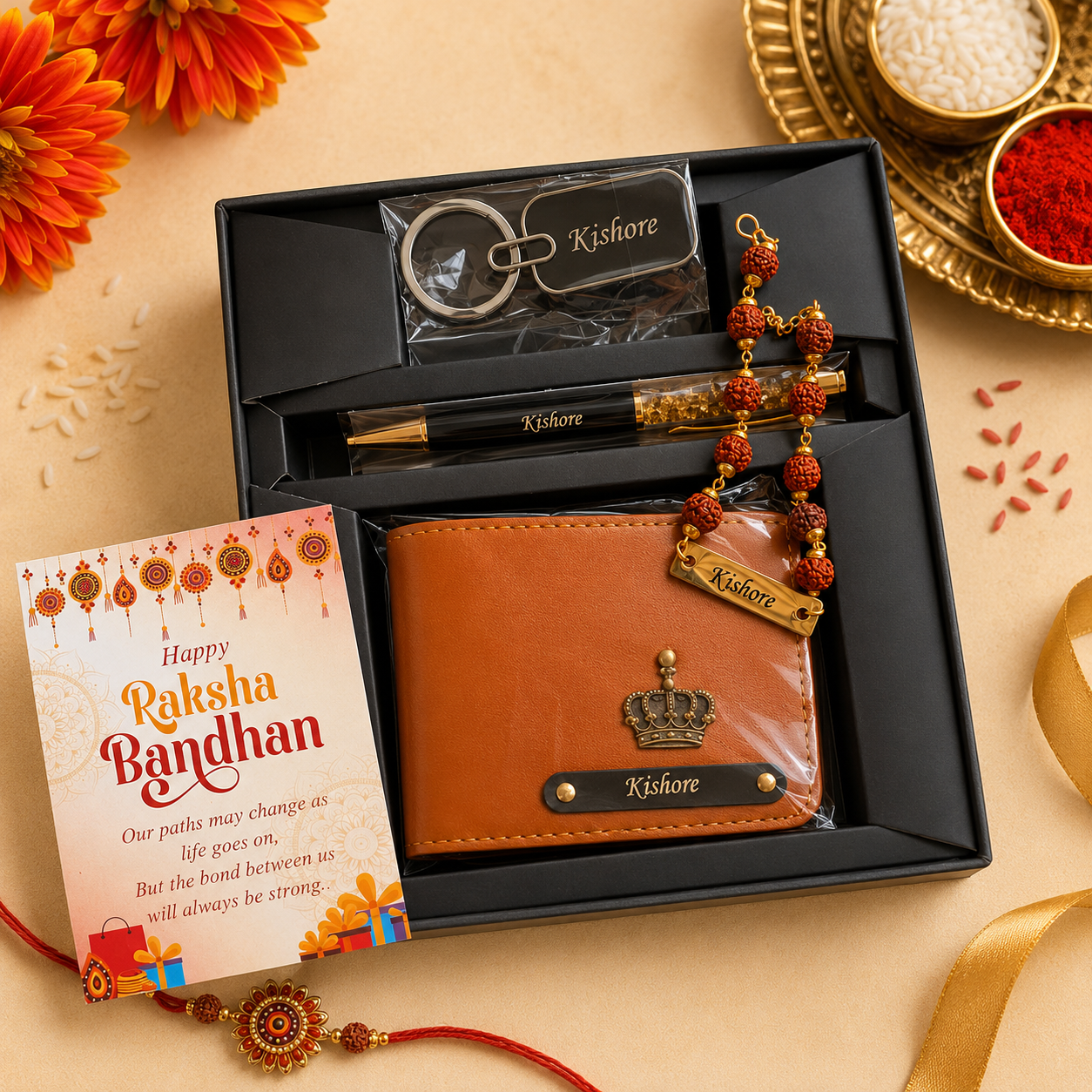 Personalized Rakhi Gift Combo for Brother