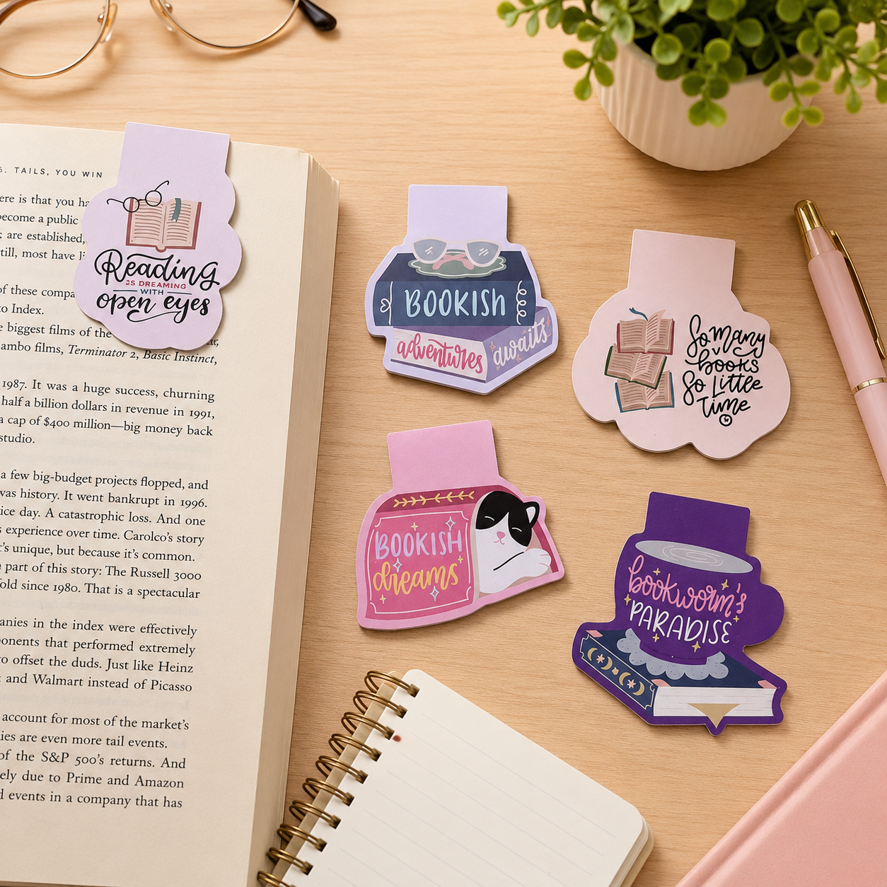 Quirky & Cute Magnetic Bookmarks 2