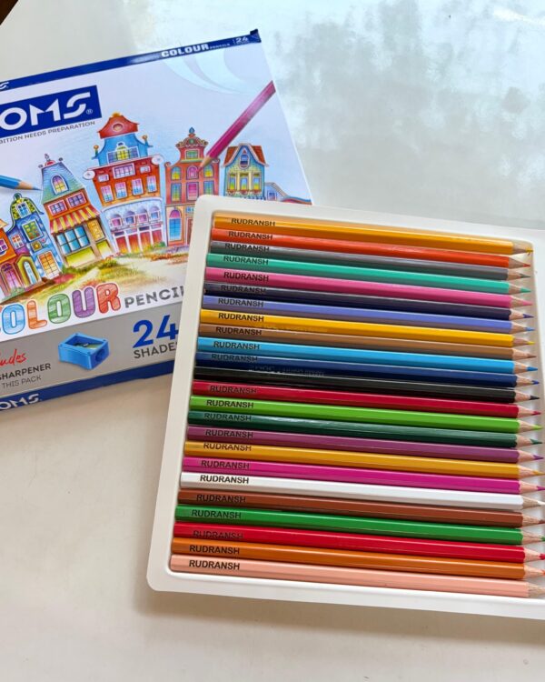 Personalized Colour Pencils with Name Engraving - 24 Shades