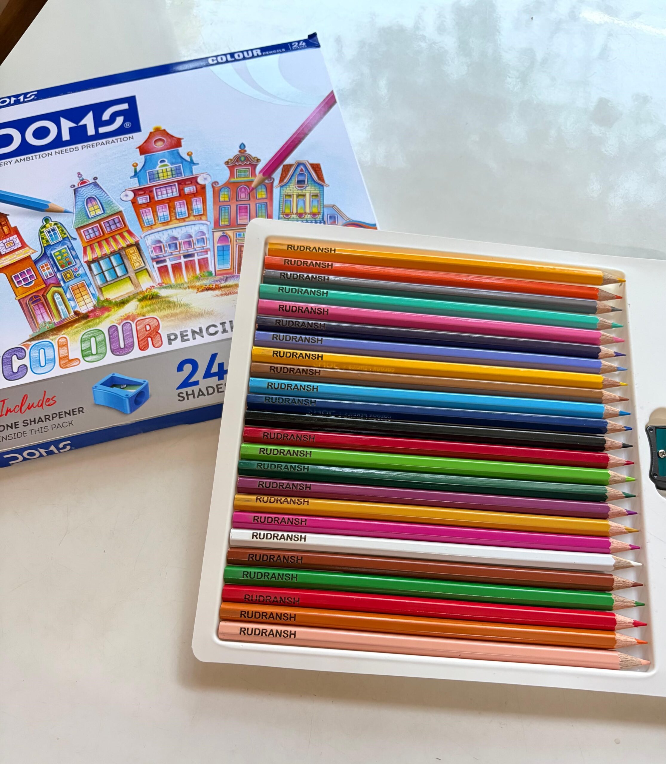 Personalized Colour Pencils with Name Engraving - 24 Shades