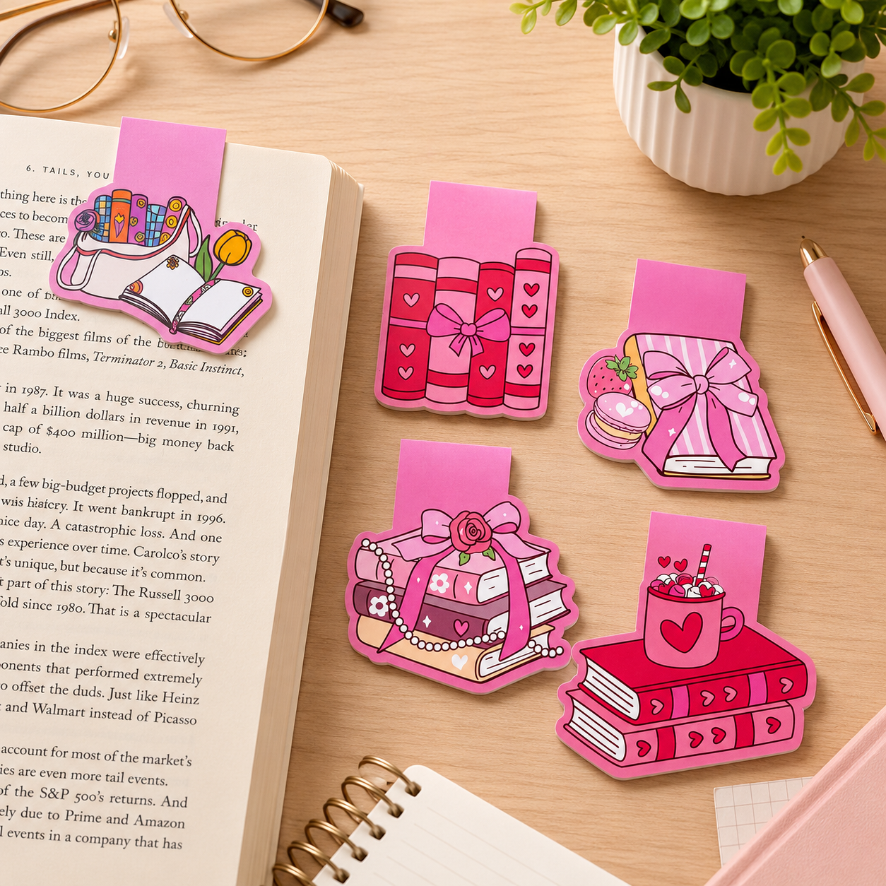 Quirky & Cute Magnetic Bookmarks 3