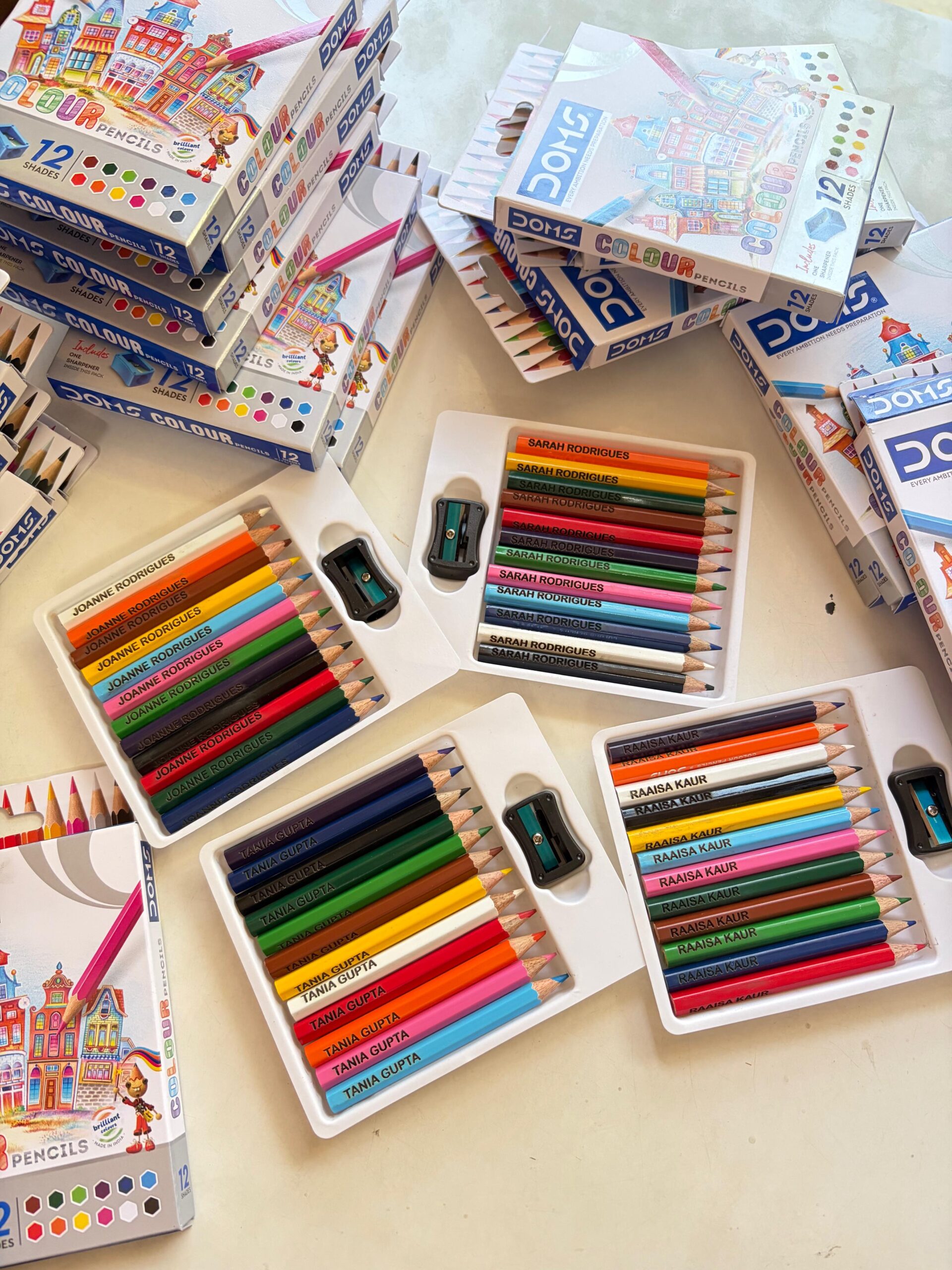 Personalized Colour Pencils with Name Engraving - 12 Shades