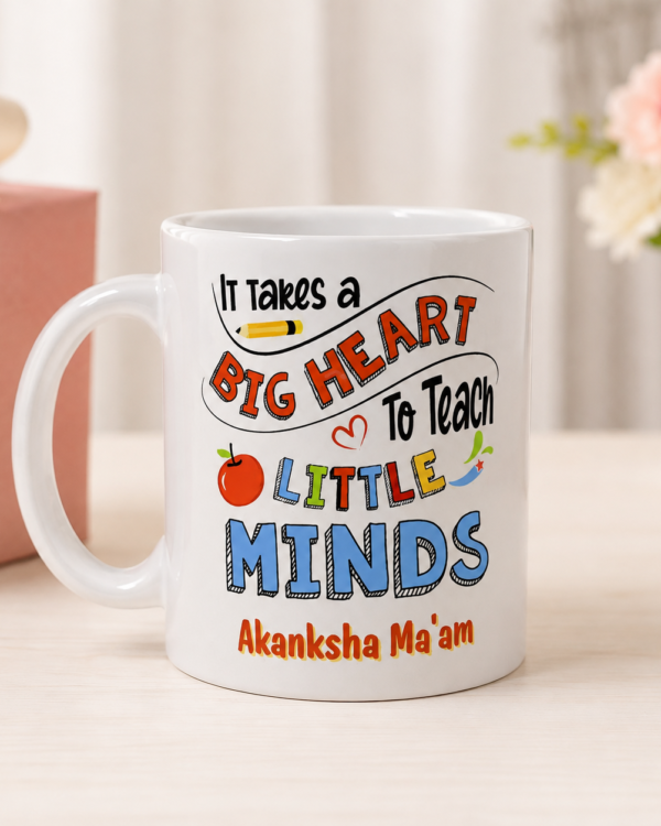 Personalised Ceramic Mug for Teacher with Name