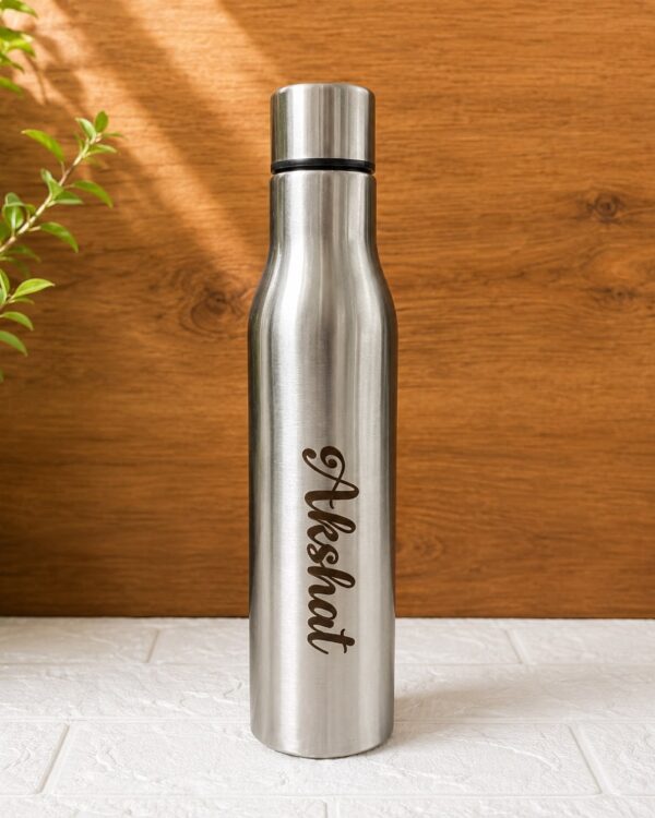 Personalised Stainless Steel Bottle With Name Engraving