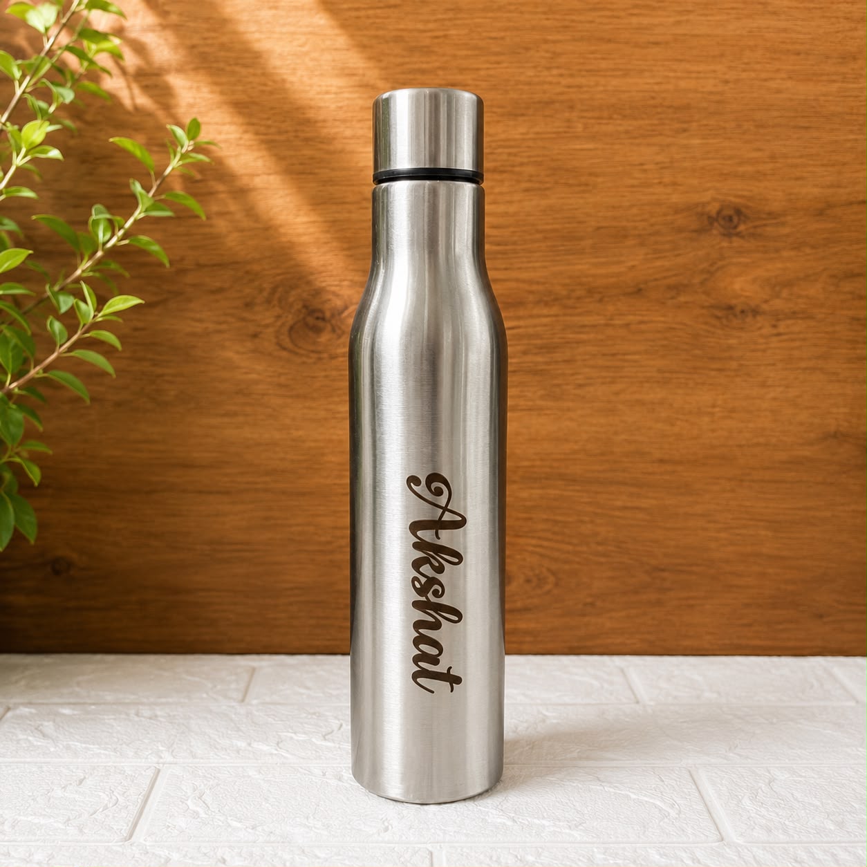 Personalised Stainless Steel Bottle With Name Engraving