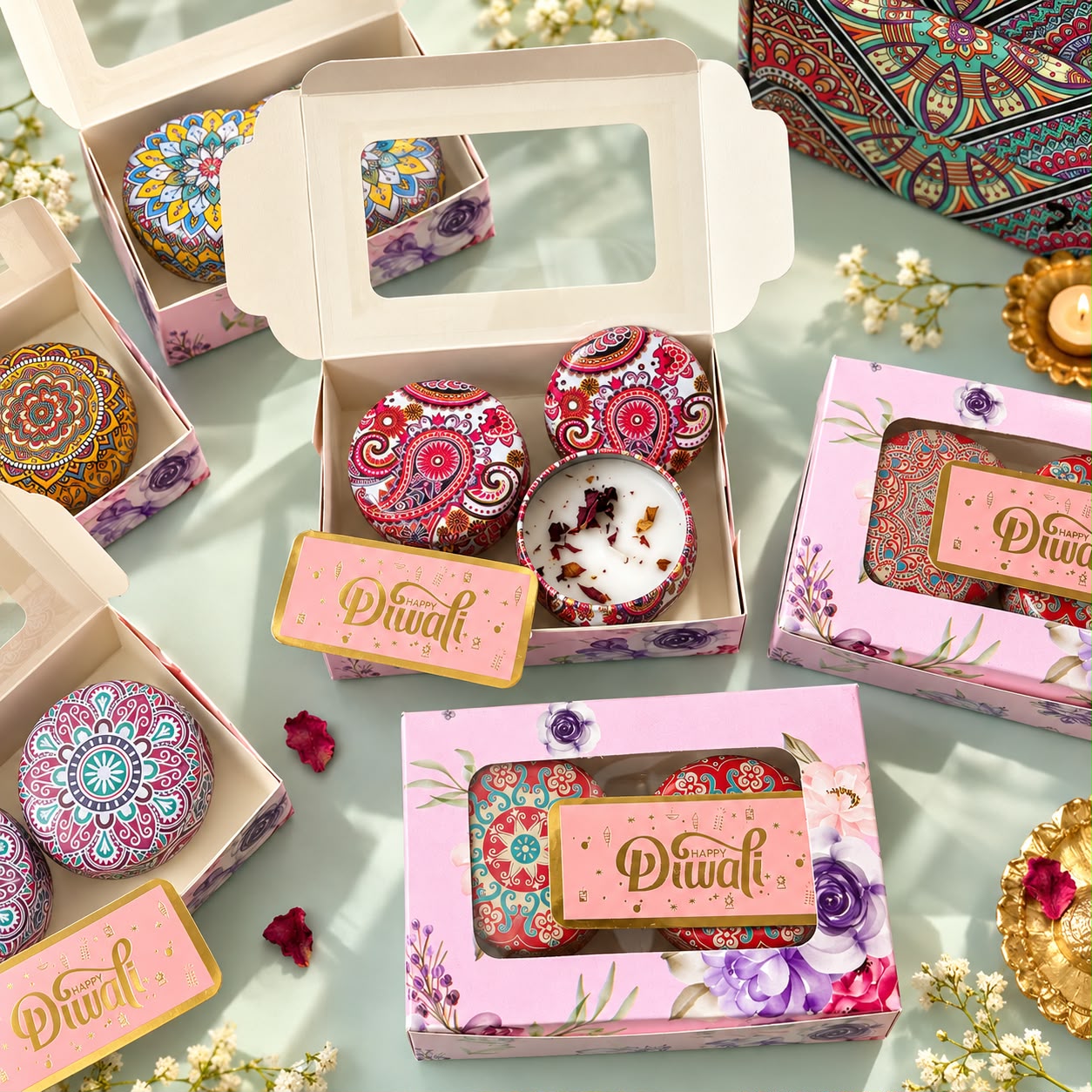 Happy Diwali Gift Hamper with Scented Candles