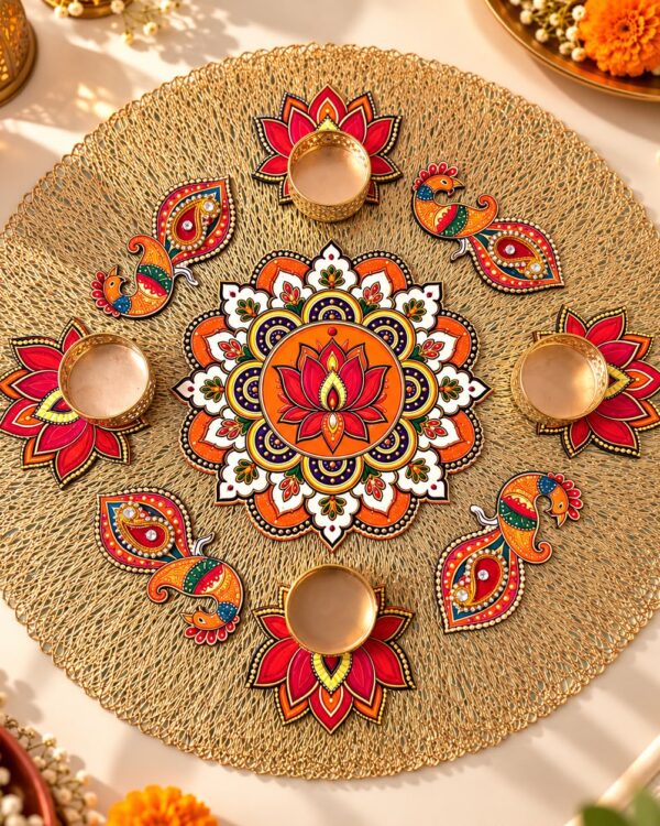VEDA - Reusable MDF Rangoli Set