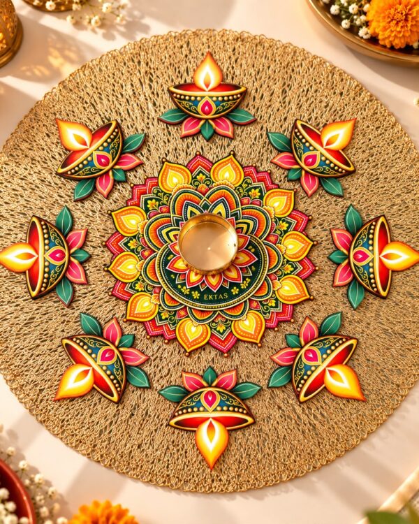 DIYA - Reusable MDF Rangoli Set